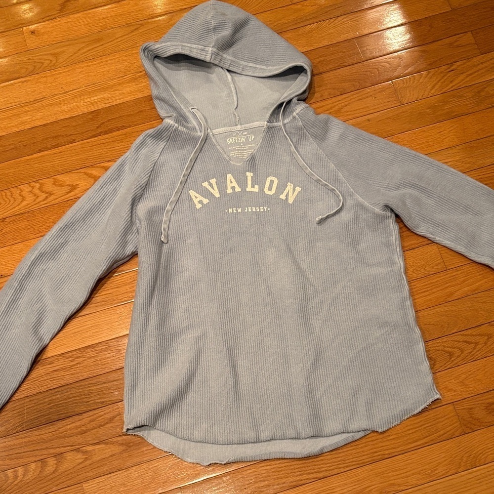 Avalon Women's Light Blue Hooded Sweater